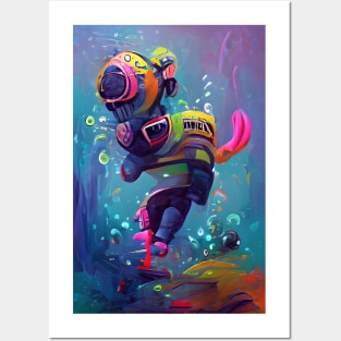 Stinky Scuba Diver Dad Posters and Art